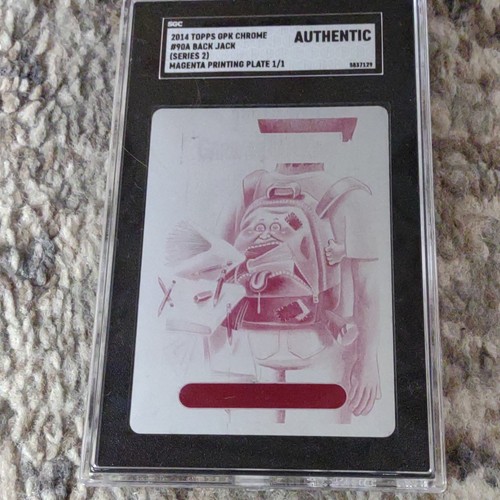 Garbage Pail Kids Topps 2014 Series 2 #90a Back Jack Magenta Plate 1/1 SGC