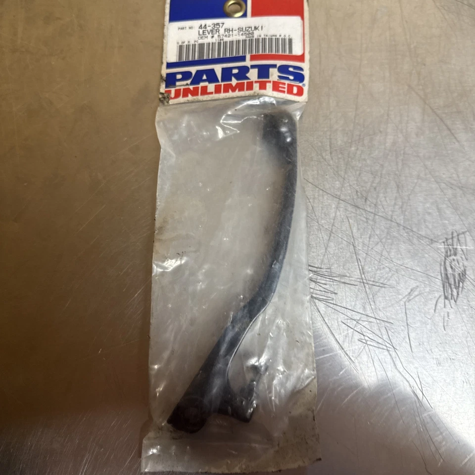 LEVIER DE FREIN NOIR PARTS UNLIMITED 44-357 SUZUKI RM 80 125 250 NEUF - Photo 1/3