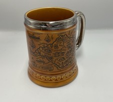 Vintage Lord Nelson Pottery Tankard Mug Depicting Isle Of Wight 12.5cm Tall