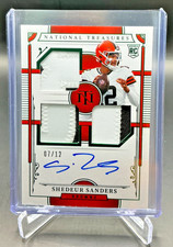 2025 Panini National Treasures SHEDEUR SANDERS RC Triple Patch AUTO 07/12 Browns