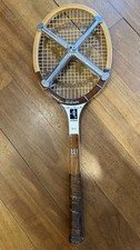 VINTAGE WILSON chris evert autograph wood tennis racquet w/ zephyr press