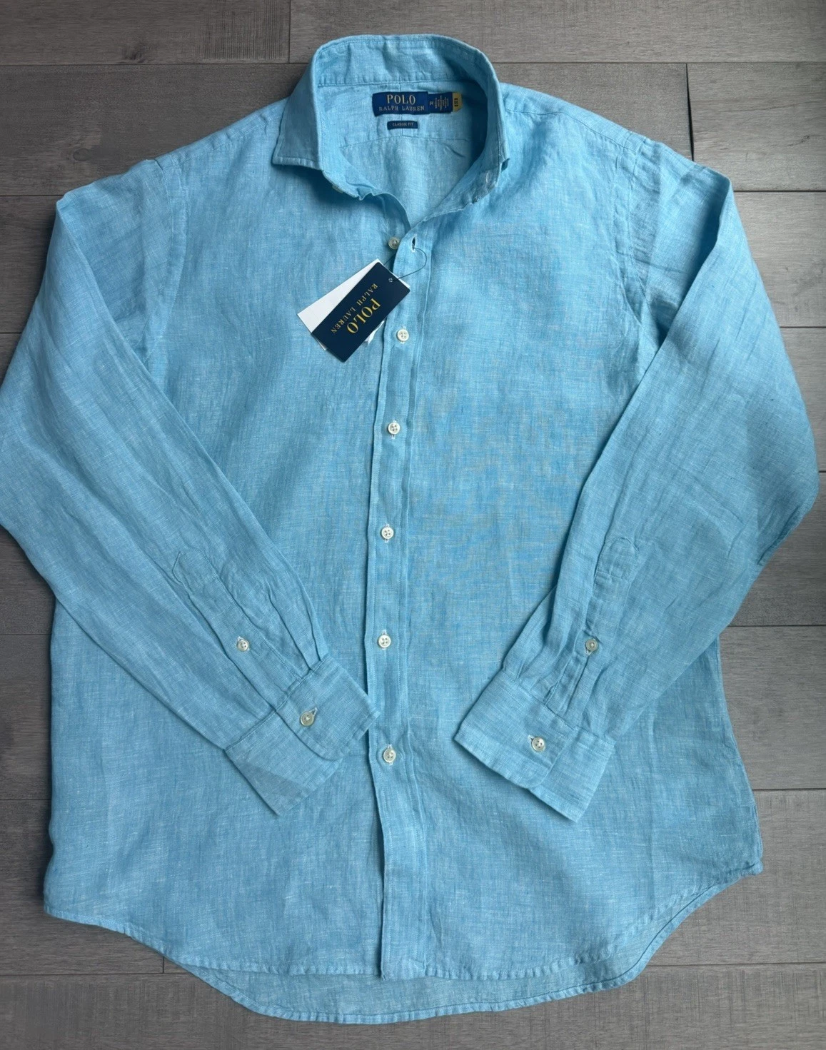 NWT $150 POLO RALPH LAUREN CLASSIC FIT BLUE 100% LINEN SHIRT , SZ L
Opens in a new window or tab