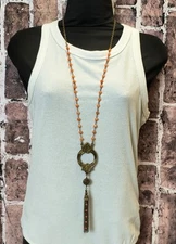 Vintage Grandmothers Buttons Charm Bracelet & Necklace Beads Set