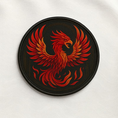 Phoenix Rising Patch Iron-On Sew-On Applique   Fire Bird Emblem DIY