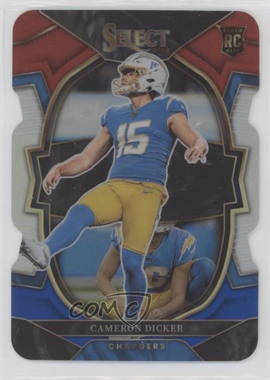 2022 Panini Select Concourse Red & Blue Prizm Die-Cut Cameron Dicker #16 14dq