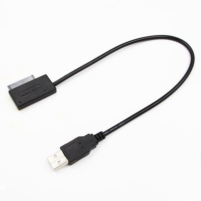 4X(35CM USB Adapter PC 6P+7P CD DVD Rom SATA zu USB 2.0 Konverter Slimline 4591