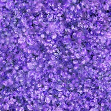 45" Fancy Foliage Fabric 100 Cotton Digital Print Purple Passion By The Yard