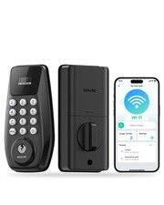 DESLOC C100 Plus Smart Lock, Built-in WiFi Keyless Entry Door Lock with Keypa...