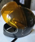 VTG Black Gray Flake Full Face Racing Helmet W/2 Shields Cafe Racer — photo 6