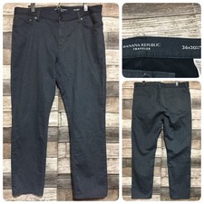 Banana Republic Traveler Slim Fit Chino Pants Men  s 36x30 Blue Stretch