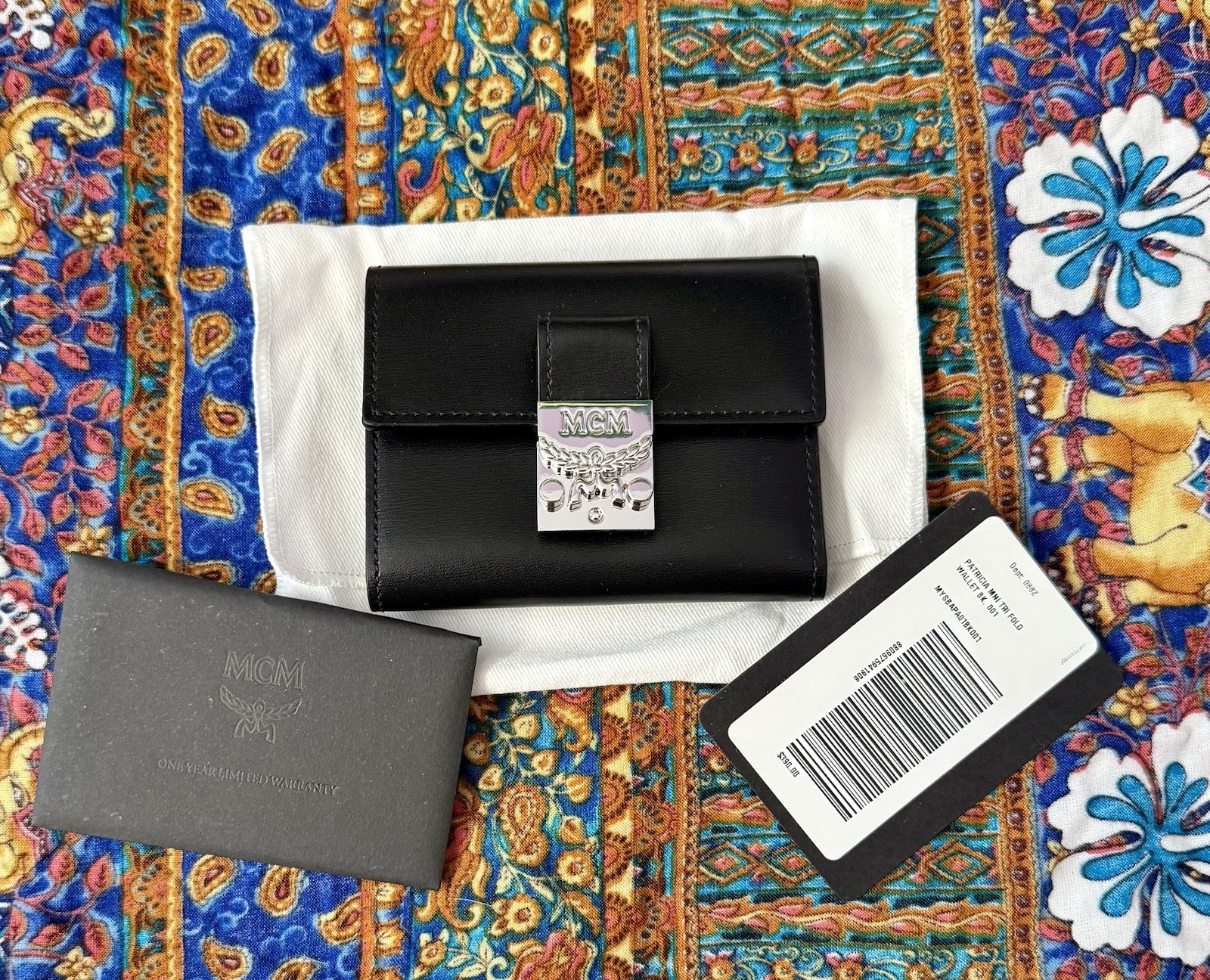 MCM Tracy Trifold Mini Wallet