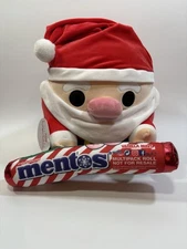 New Zuru Snackles Kris Santa Claus 14" Plush Holding Mentos Candy Cane Christmas