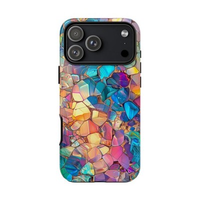 Phone Ink - iPhone | Galaxy | Pixel Case - Teal Pink Opal Crystal Glass