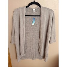 New! Light Gray Open-Front Womens Cardigan Sw...