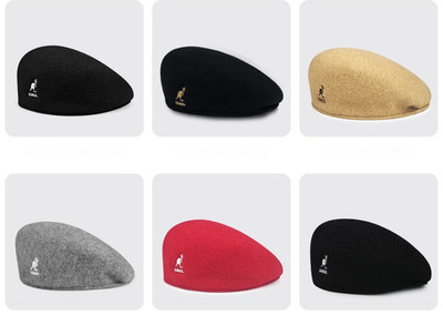 Casual Kangol Wool 504 Flat Cap Men Women Woolen Beret Hat Winter Newsboy Caps-