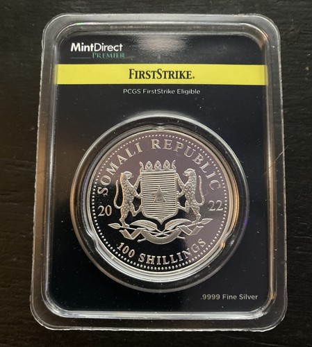 2022 1oz silver somalian leopard FirstStrike - Picture 2 of 2