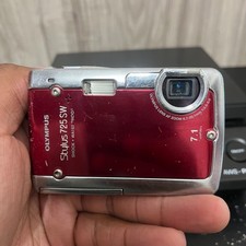 Olympus Stylus 725SW Digital Camera red w battery   tested