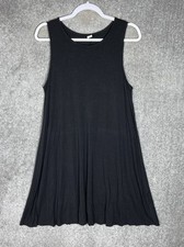 Old Navy Sleeveless Knit Swing Dress Womens Size Large Black Stretch Pullover