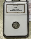 1913-S Barber Silver Dime, NGC F12, Free Shipping, Better Date, (D)