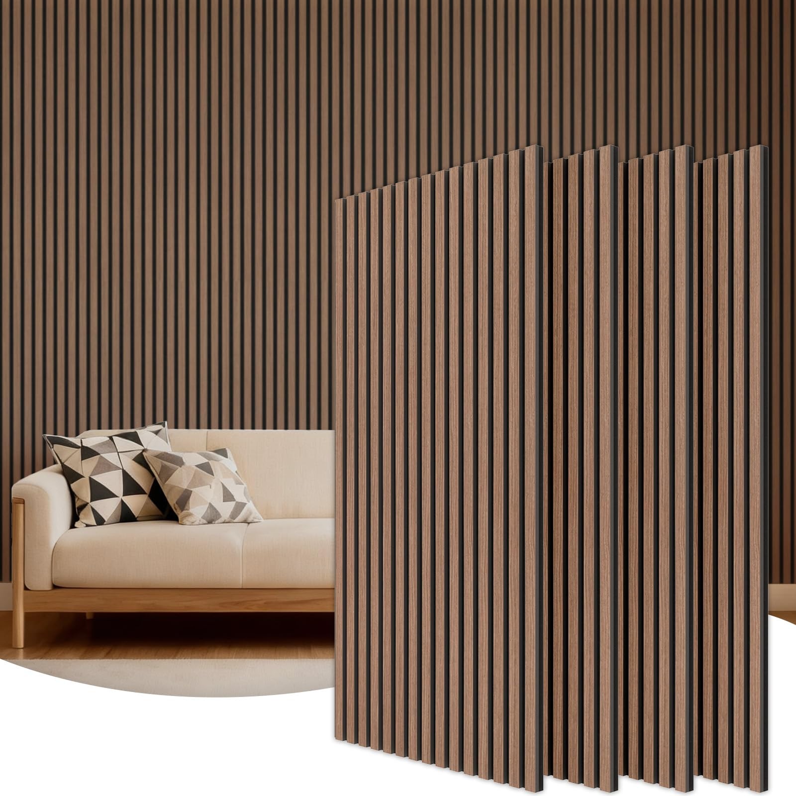 TONOR Wood Wall Panels for Interior Wall Decor, 4 Pack 47.2" x 23.6"(31ft²) Wood
