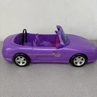 Vintage Mattel Barbie Ken 1996 Purple Convertible Sports Car, 4 Seater