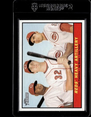 2010 Topps Heritage Reds' Heavy Artillery Juan Francisco/Jay Bruce/Joey Votto