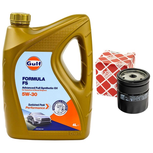MotoröL Set Gulf Formula FS 5W-30 4 Liter + ÖLfilter FüR Chevrolet Opel 1.6I-image