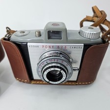 VINTAGE KODAK PONY 828 CAMERA with LEATHER FIELD CASE CLEAN
