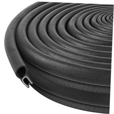 Automotive Door Weather Stripping Car Door Rubber Edge Trim Seal Strip 50Ft