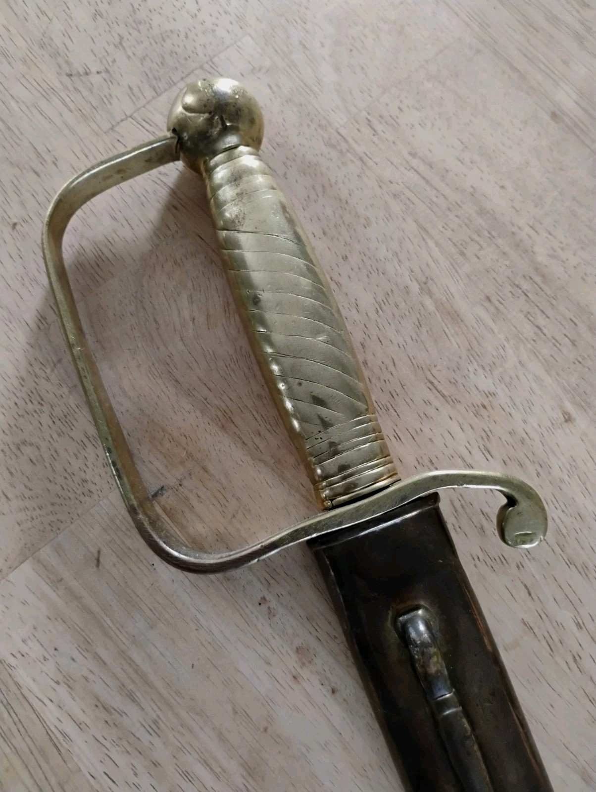 GERMAN SWORD RARE POLICE BRIQUET  SHORT SWORD w/SCABBARD ARGENTINA CONTRACT 