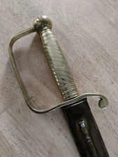 GERMAN SWORD RARE POLICE BRIQUET  SHORT SWORD w/SCABBARD ARGENTINA CONTRACT 