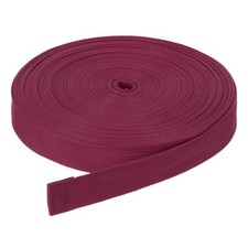 25 Yard x 1 Inch Width Nylon Webbing Strap Poly Flat Webbing Strapping Burgundy