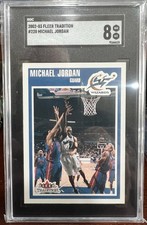 2002-03 Fleer Tradition Michael Jordan #220 Wizards SGC 8