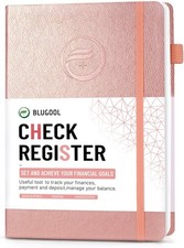 Check Registers for Personal Checkbook, Blugool Medium 5.8''x 8.3'' , Pink