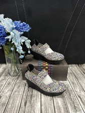 Bernie Mev Lulia Woven Slip-On Wedge Shoes Multicolor Women EU 38 US 7 Comfort