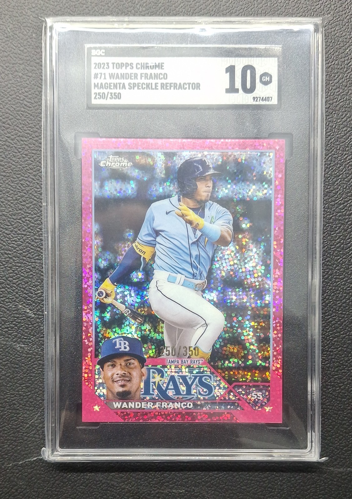2023 Topps Chrome - Wander Franco #71 Magenta Speckle Refractor /350