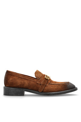 VERSACE Primo Brown Suede Loafers New & Authentic