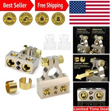 Battery Terminals, 0/4/8/10 Gauge Battery Terminal Connectors with Shims and ...