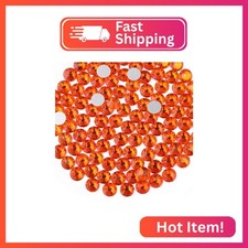beadsland Flat Back Crystal Rhinestones Round Gems for Nail Art and Craft Glue F