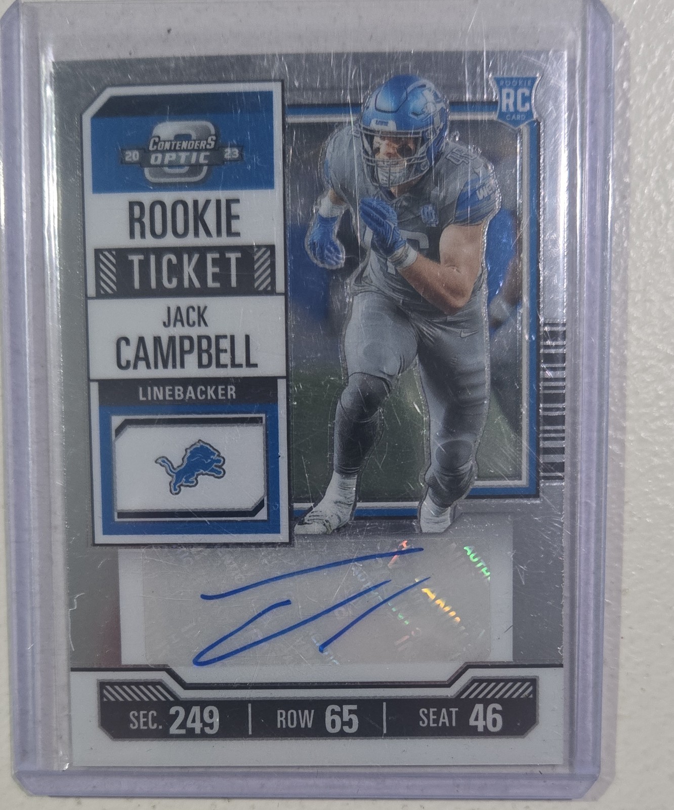 Jack Campbell Panini Contenders Optic #173 Autograph