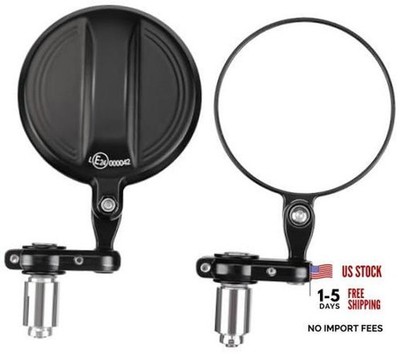 Universal Motorcycle Mirror, 360° Rotatable Motorcycle Handlebar Bar End Rear