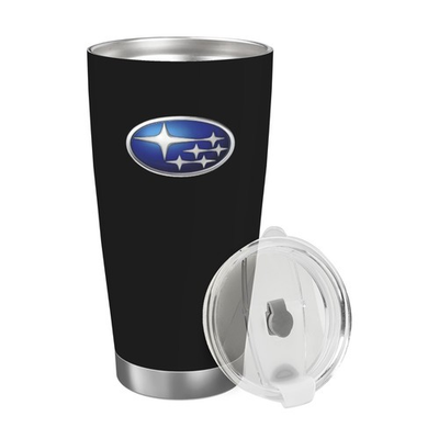 #ad #ad Subaru Black 20oz Car Water Bottles Thermoses Cold Water Bottles Coffee Mugs $35.12