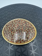 Vintage Cheetah Print Belt Buckle Acrylic Gold Shine Germany