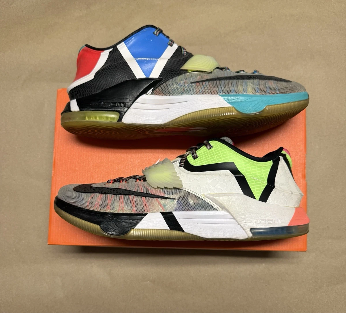 Mens Size 10 Nike KD 7 VII \'What The‎ KD\' Basketball Shoes Multicolor 2015 Nike KD 7 What The KD | eBay main image 4