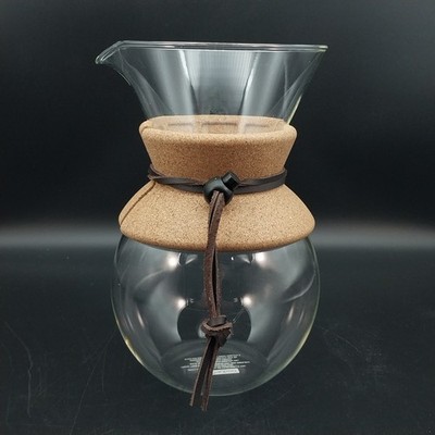 Bodum #157  Glass Pour Over Coffee Carafe Replacement NO FILTER Cork Band 17oz.