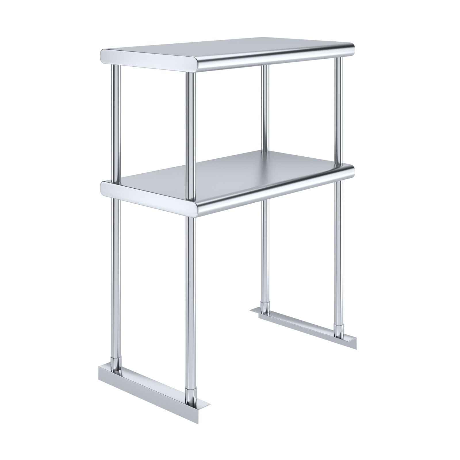 14 in. x 24 in. AmGood Stainless Steel Double Deck Over Shelf
