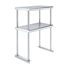 14 in. x 24 in. AmGood Stainless Steel Double Deck Over Shelf