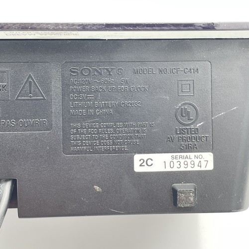 Sony Dream Machine ICF-C414 Radiowecker Player AM/FM Dual Alarm - Bild 10 von 10