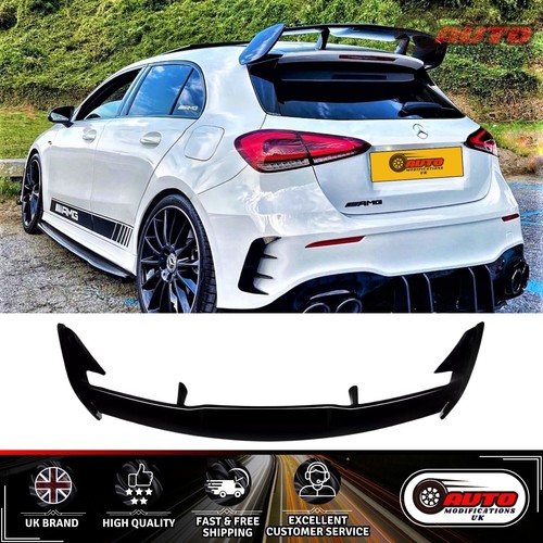 Mercedes A Class W177 A45 A35 Rear Boot Roof Spoiler Gloss Black AMG Style 2018+ - Picture 4 of 11