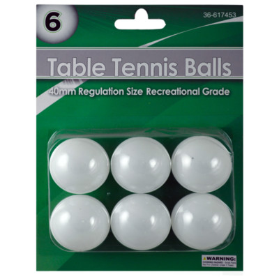  Ping Pong Balls Party Game Fun Table Tennis Balls 40 mm pack of 6 balls 